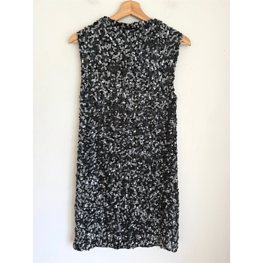 Rachel Zoe Iconic Cyrus Leather Sequin Mini Dress in Black 2 x-small - Picture 6 of 8